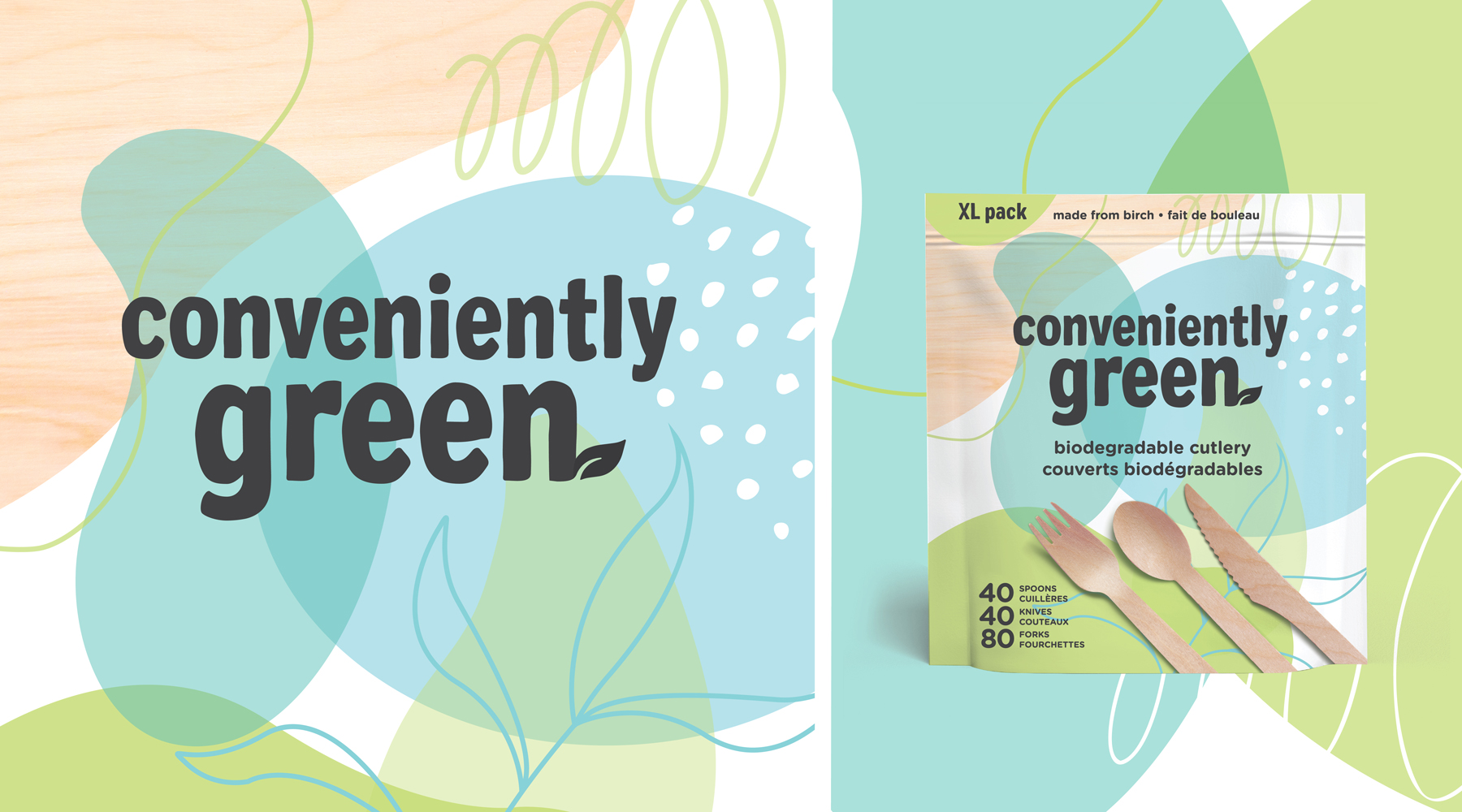 Conveniently Green branding and packaging design