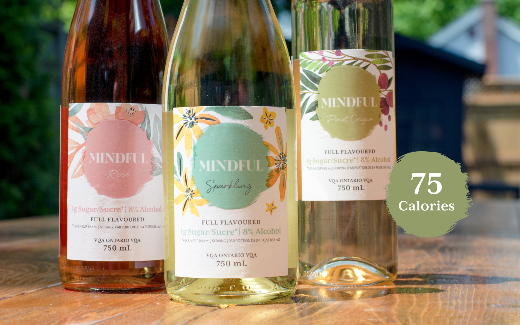Mindful Wines branding and label design