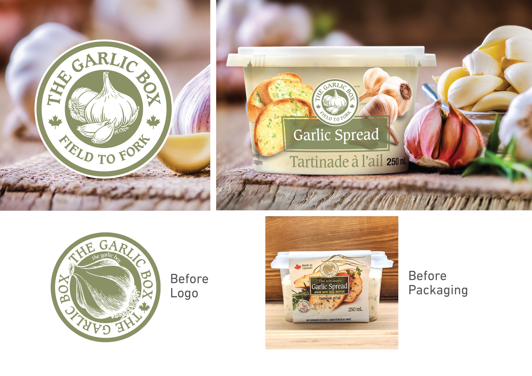 The Garlic Box branding and packaging redesign